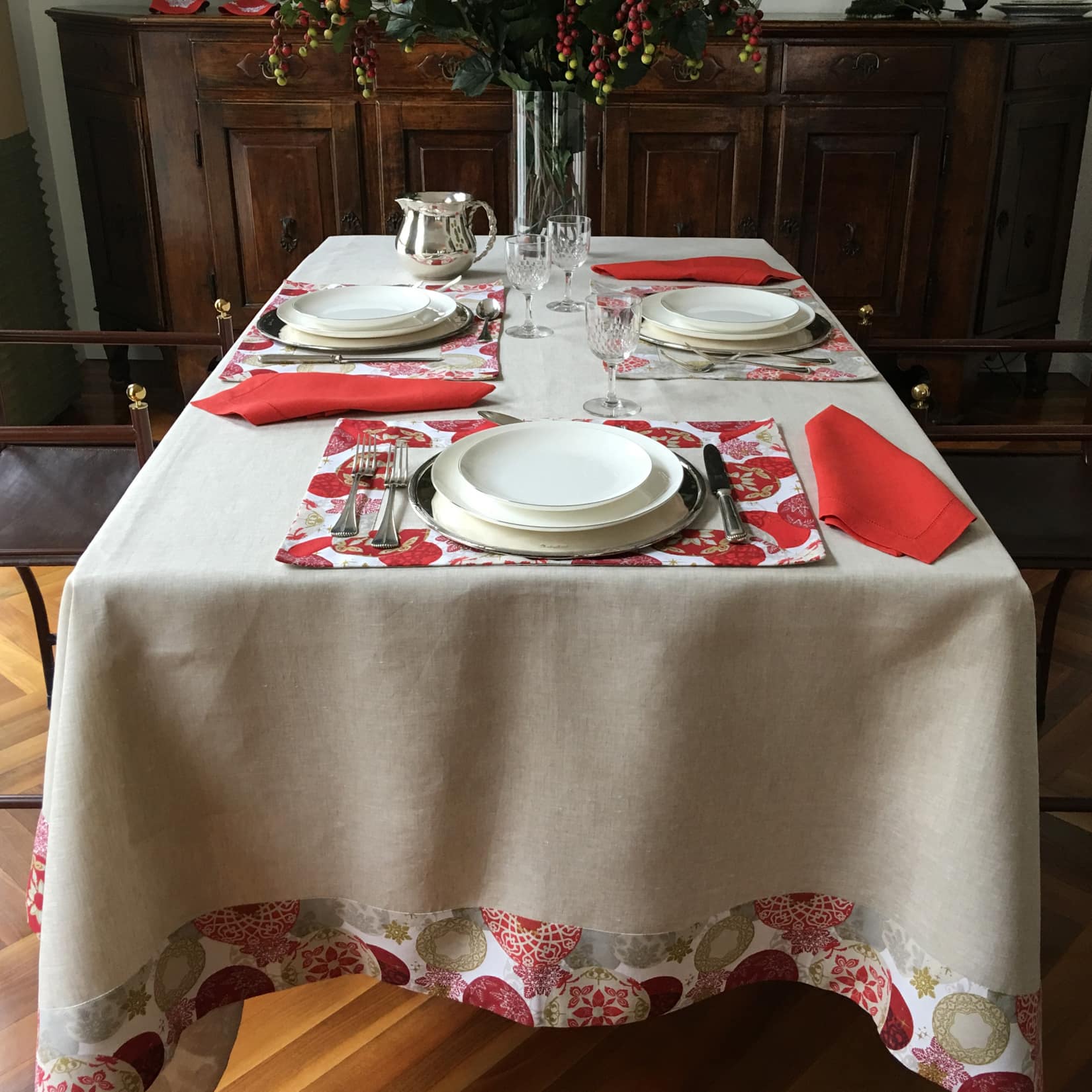 Tablecloths Placemats Table Runners Darcy Christmas Table Linen Napkins 